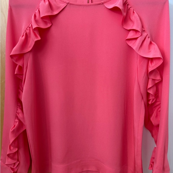 J.CREW COLLECTION SILK RUFFLE SLEEVE BLOUSE - Picture 3 of 13
